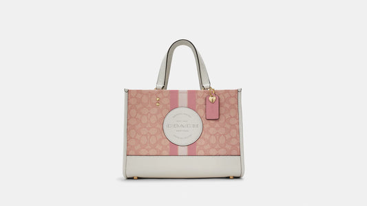 Coach Dempsey Carryall In Signature Jacquard With Coach Patch And Heart Charm