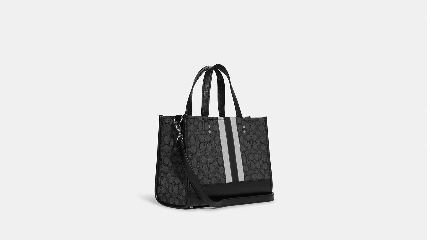 Coach Dempsey Carryall In Signature Jacquard With Stripe And Coach Patch