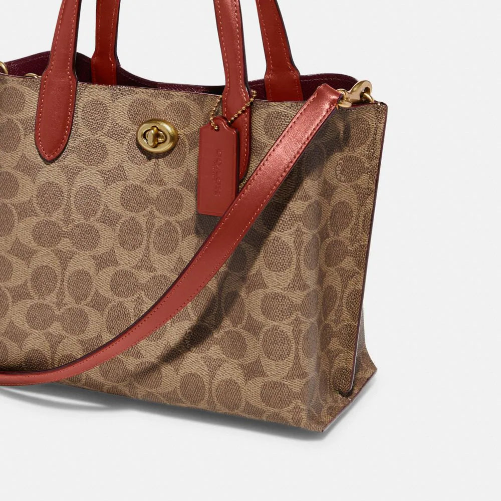 Coach Willow Tote 24 In Signature Canvas