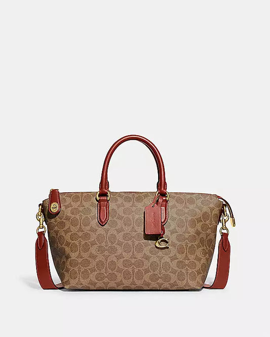 Coach Cara Satchel Bag in Signature Canvas